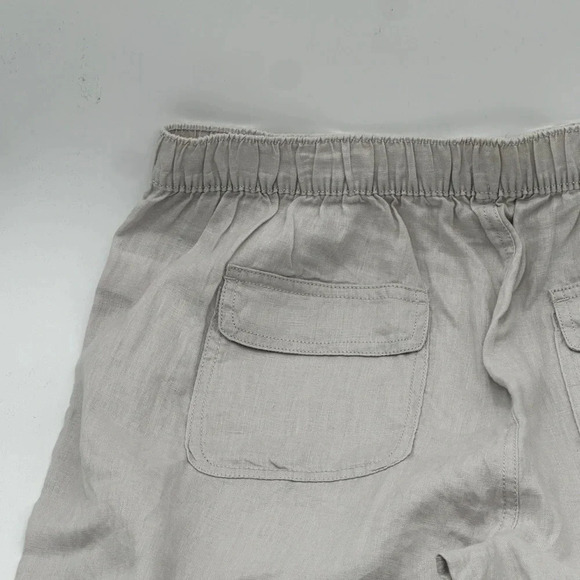 Nicole Miller 100% Linen Women's Pants Elastic Waist Pockets White Size XL - Picture 8 of 10